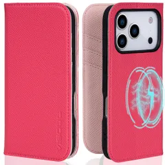 新品 VISOUL iPhone 17 Pro 対応 ケース 手帳型 本革 アイフォン17 プロ 手帳型ケース MagSafe対応 スマホケース レザー カード収納 携帯カバー 横置きスタンド機能付き マグネット式 全面保護 柔軟なTPU素材 アイホン17 P