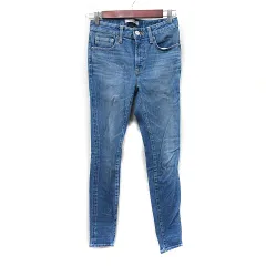 マウジー MOUSSY スキニーパンツ デニム ジーンズ ダメージ加工 24 紺 ネイビー /YI