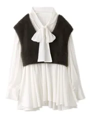 新品 [スナイデル] ニットベストコンビチュニックBL SWNT245034 レディース CGRY Free Size