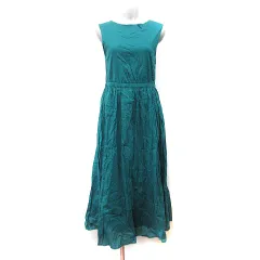 ルクールブラン le.coeur blanc ワンピース ロング ノースリーブ 38 M 緑 グリーン /YI