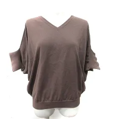 ジャーナルスタンダード JOURNAL STANDARD カットソー Vネック 半袖 茶 ブラウン /YI