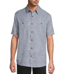 ラウンドトゥリーアンドヨーク メンズ トップス シャツ ボタンダウン プリント ダウン Roundtree Yorke The Charter Vented Performance Button Down Collar Short Sleeve Maprint