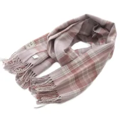 ジルバイジルスチュアート JILL by JILLSTUART チェック ストール フリンジ ピンク
