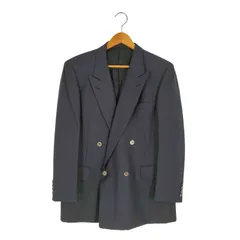 バーバリーズ BURBERRYS 80S WOOL&MOHAIR 紺ブレ メタルボタン ダブルブレストジャケット メンズ  AB5