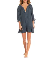 オニール レディース トップス ワンピース ミニ ONeillou Solid Gauze Mini Dresswim CoverUp Slate スレートのサムネイル