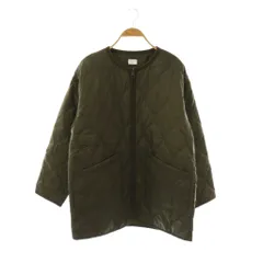 アーバンリサーチ ドアーズ URBAN RESEARCH DOORS ライトキルトZIPミドルジャケット ノーカラー M カーキ /AT ■OS