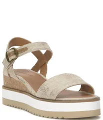 ラッキーブランド レディース シューズ サンダル プラットフォーム リネン Lucky Brand Temay Linen Platform Wedge Sandals NaturalPlatinum