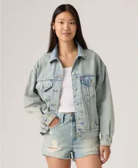 リーバイス レディース アウター ジャケット・ブルゾン コットン Levis Womens 90s Cotton Trucker Jacket A Little Hazy Vestのサムネイル