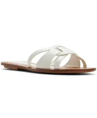 アルド レディース シューズ スリッポン・ローファー サンダル ALDO Womens Rosemaryy SlipOn Flat Sandals White Smooth ホワイトのサムネイル