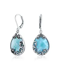 ブリング レディース アクセサリー ピアス・イヤリング Bling Jewelry Blue Larimar Teardrop Danglearrings in Sterling Blue larimar ブルー