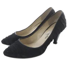 銀座かねまつ GINZA Kanematsu ポインテッドトゥ パンプス ハイヒール 23.5cm 黒