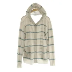 ジェラートピケオム GELATO PIQUE HOMME スムーズィーライト coolパーカー ボーダー ルームウェア M グレー /MY ■OS