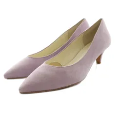 ピシェ アバハウス Piche abahouse パンプス ローヒール スエード 37 ライトパープル /SS ■OS