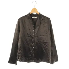 スナイデル SNIDEL 24AW サテンシャツ F ダークブラウン /DO ■OS ■SH