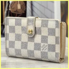 極上 ルイヴィトン ダミエ アズール ヴィエノワ 二つ折り がま口財布 131