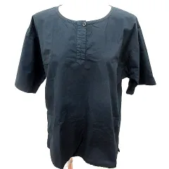 マーガレットハウエル MHL. シャツ ブラウス 五分袖 1 黒 ブラック /RT