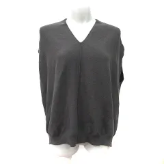 ルクールブラン le.coeur blanc ニット カットソー フレンチスリーブ 38 M 緑 カーキ /YI