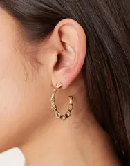 アクセサライズ レディース アクセサリー ピアス・イヤリング Accessorize bamboo hoop earrings GOLD ゴールドのサムネイル