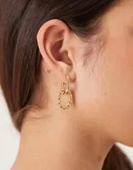 アクセサライズ レディース アクセサリー ピアス・イヤリング Accessorize twisted link short drop earrings GOLD ゴールドのサムネイル