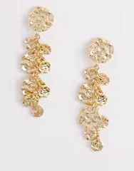 アクセサライズ レディース アクセサリー ピアス・イヤリング Accessorize molten coin long drop earrings GOLD ゴールドのサムネイル