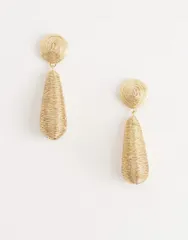 アクセサライズ レディース アクセサリー ピアス・イヤリング Accessorize thread wrap drop earrings tone GOLD ゴールドのサムネイル