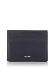 フェラガモ メンズ アクセサリー 財布 レザー Ferragamo Mens Leather Card Case Midnightのサムネイル