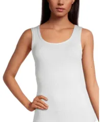 オスカリト レディース トップス タンクトップ リブ ウール シルク Oscalito Ribbed Wool Silk Scoop Neck Tank Top Champagne シャンパンのサムネイル