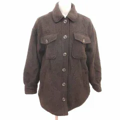 オゾック OZOC 中綿コート ステンカラーコート 総裏地 36 S 茶 ブラウン /YK