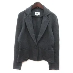 49アベニュー ジュンコシマダ 49AV. junko shimada テーラードジャケット ウール 長袖 38 M チャコールグレー /MS