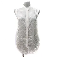 デプレ DES PRES トゥモローランド ブラウス ノースリーブ シアー ギンガムチェック 絹 シルク 1 S 淡黄色 /YI