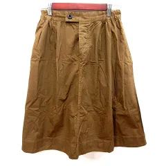 マーガレットハウエル MHL. スカート フレア ロング 2 茶 ブラウン /RT