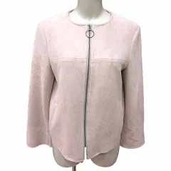 ロペピクニック ROPE Picnic ノーカラージャケット フェイクスエード ジップアップ 38 M ベージュ /YK