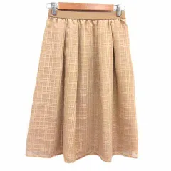 アリスバーリー Aylesbury フレアスカート ミモレ ロング チェック 9 M ベージュ /YK