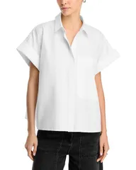 コー レディース トップス シャツ CO Button Front Shirt White ホワイト