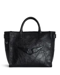 ザディグ エ ヴォルテール レディース バッグ トートバッグ レザー Zadig Voltaire Angel Wings Crinkle Leather Tote Bag Noirのサムネイル