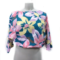 リリーブラウン Lily Brown シャツ ブラウス プルオーバー 七分袖 総柄 F マルチカラー /YI