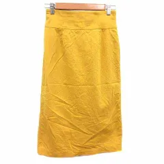 ナチュラルビューティーベーシック NATURAL BEAUTY BASIC タイトスカート ロング M 黄色 イエロー /YK