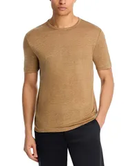 ヴィンス レディース トップス Tシャツ クルーネック リネン Vince Linen Short Sleeve Crewneck Tee Caramel Desertのサムネイル