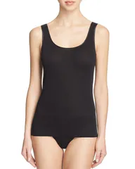 ハンロ レディース トップス タンクトップ コットン Hanro Cotton Seamlesscoop Neck Tank Black ブラックのサムネイル
