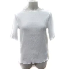 ビス ViS シフォンブラウス プルオーバー シアー 半袖 F 白 ホワイト /YI