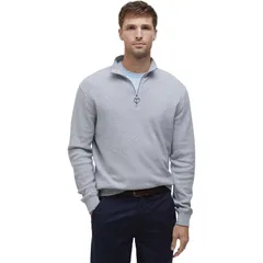 バブアー メンズ アウター ニット・セーター スウェット シャツ Barbour Pique Interlock 12Zip Sweatshirt Mens Grey Marl グレーのサムネイル