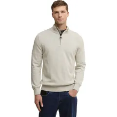 バブアー メンズ アウター ニット・セーター コットン Barbour Cotton 12Zip Sweater Mens Neutralのサムネイル
