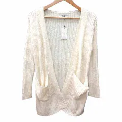 デイライルノアール Delyle NOIR カーディガン ニット 前開き シャギー 長袖 Free 白 ホワイト /YK