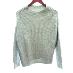 ロペピクニック ROPE Picnic ニット セーター オフネック 長袖 ラメ 38 M 緑 グリーン /AU