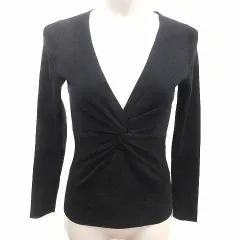 デプレ DES PRES トゥモローランド ニット カットソー Vネック 長袖 ウール 1 S 黒 ブラック /YK