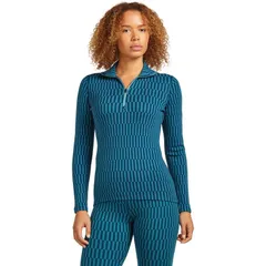 アイスブレーカー レディース トップス Tシャツ Icebreaker Merino 260 Tech Vertex LS 12Zip Top GRX1 Womens TopazAtlantisJのサムネイル