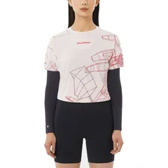 サロモン レディース トップス Tシャツ Salomon SLab Speed TShirt Womens Lilac Ash Fiery Red アッシュのサムネイル