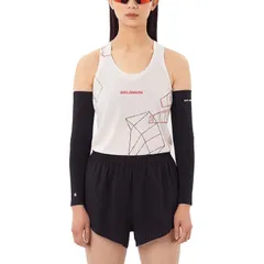 サロモン レディース トップス Tシャツ Salomon SLab Speed Singletank Top Womens Lilac Ash Fiery Red アッシュ