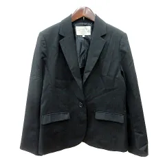 ユナイテッドアローズ A DAY IN THE LIFE UNITED ARROWS テーラードジャケット シングル 背抜き 40 L 黒 ブラック /MN