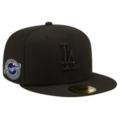 ニューエラ レディース アクセサリー 帽子 Mens New Era Black Los Angeles Dodgers 202425 Back to Back Champions Circle Side Patch Fitted 59FIFTY Hat La